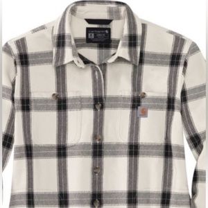 Carhartt heavy flannel. Size XX large. Very nice material.White and black